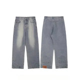 Chic Oversize Blue Wide Leg Casual Jeans