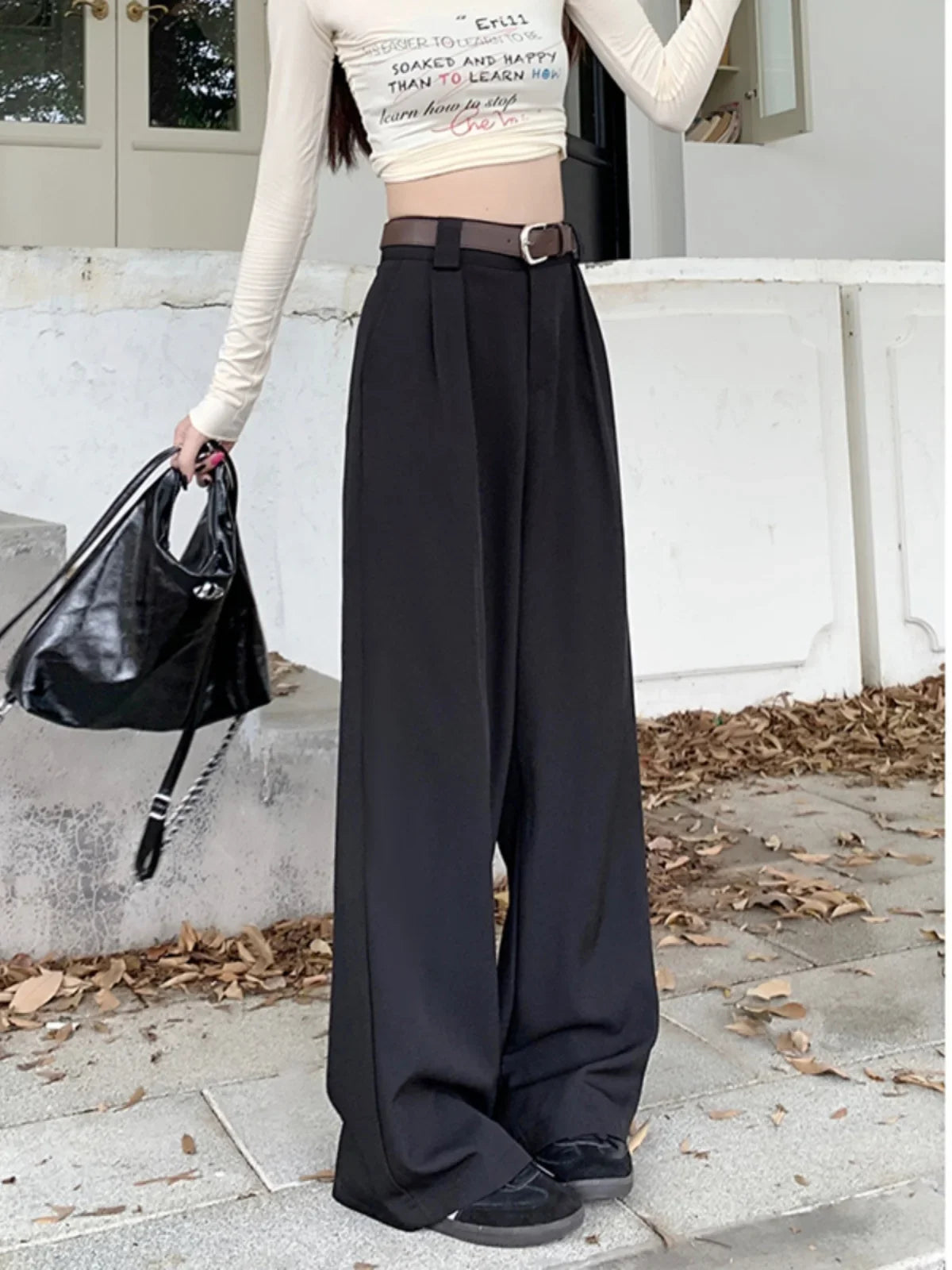Versatile Loose Drapey High Waist Pants