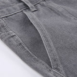 Y2K Gray Star Grunge Baggy Denim Pants