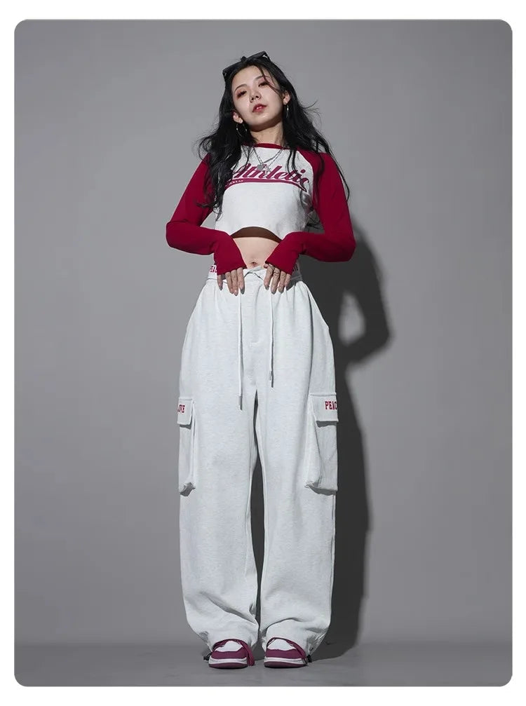 Stylish White Grey Dance Pants