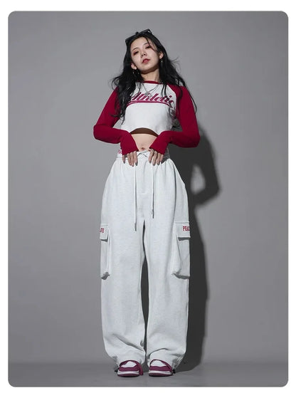 Stylish White Grey Dance Pants