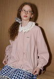 Youthful Floral Lace Collar Casual Jacket