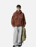 Stylish Pockets Hooded Mountaineering Windbreaker Jacket