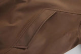 Streetwear Color Blocked Lapel Multiple Pockets Jacket