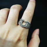 Gothic Adjustable Lucky Horseshoe Ring