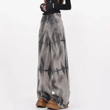 High Waist Loose Gothic Denim Straight Leg Jeans