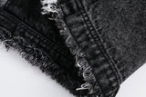 Tassel Black Denim Jacket