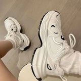 Breathable Chunky White Platform Sneaker