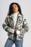 Cozy Streetwear Anime Print High Collar Jacket