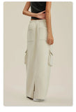 Women's Retro Loose Slit Pockets Skirt