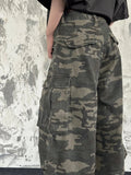 Breathable 90s Style Camouflage Cargo Denim Jorts