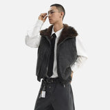 Effortless Fur Stand Collar Vest