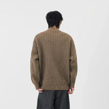Cozy Ribbed Solid Color Mock Neck Sweater