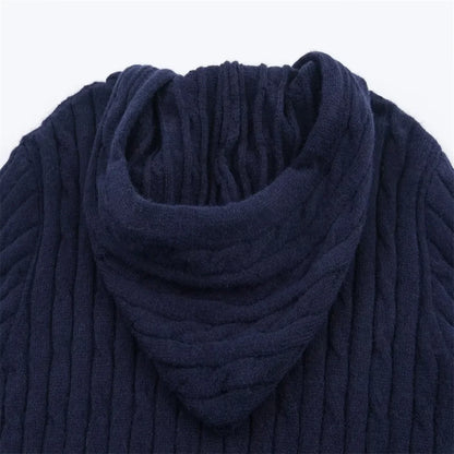 Effortless Slim Fit Zipper Hooded Cardigan
