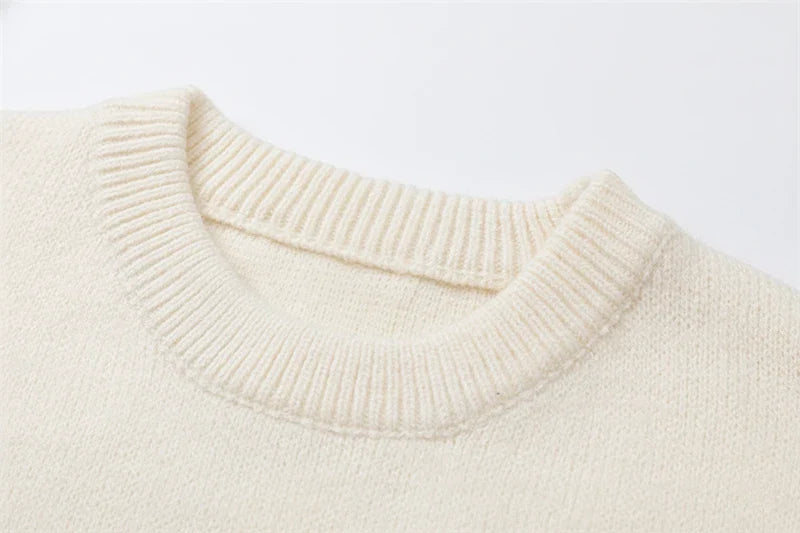 Y2K Cozy Bear Pocket Knitted Sweater