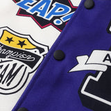 Splicing Short "All Star" Varsity Jacket