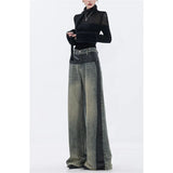 Women Hip Hop Retro High Quality Vintage Blue Jeans