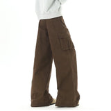 Trendy Korean Style Cargo Wide Leg Pants