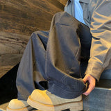 Handsome Solid Color Splicing Casual Jeans