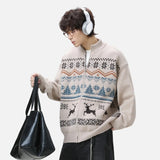 Cozy Nordic Fair Isle Knit Cardigan