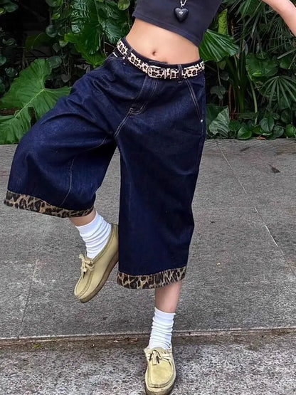Leopard Retro Patchwork Jorts