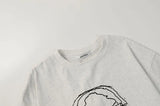 Faded Face Embroidery T-shirt