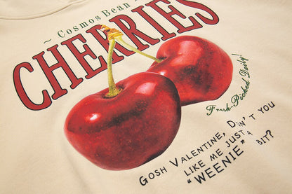 "Fruit Code" Cherries Print Hoodie