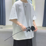 Oversized Elbow-length Sleeve Blank T-shirt