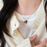Enamel Pomegranate Gold Necklace