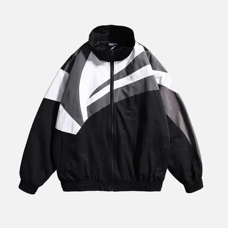 Y2K Flattering Stand Collar Sports Windbreaker Jacket