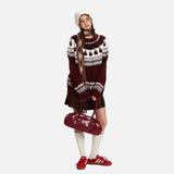 Cozy Soft Fair Isle Knitted Crewneck Sweater