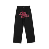 Funky Star Print Denim Pants