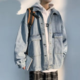 High Street Loose Button Patchwork Denim Jacket