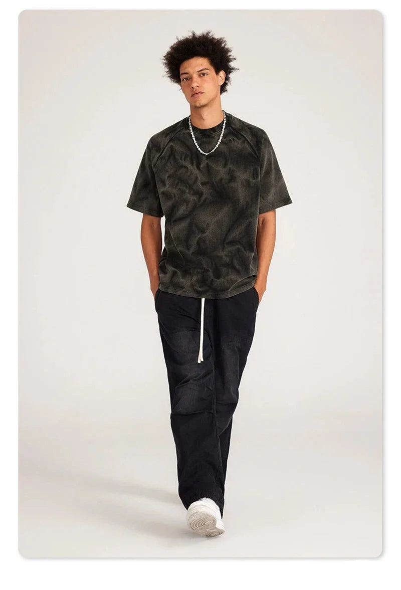 Loose Water Ripple Washed T-Shirt