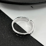 Simple Black Glaze Open Rings