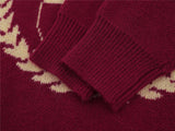 Y2K Effortless Retro Patchwork Knit Classic Sweater