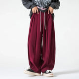 Fashionable High Waist Wide Leg Solid Color Jogger