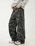 Vintage Tactical Camo Cargo Straight Leg Pants