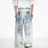 Luxury Vintage 3D Printed Designer Jeans