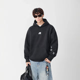 Warm Embroidered Hip Hop Logo Hoodie