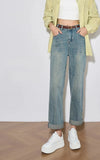 Trendy Loose Fit Denim Straight Leg Jeans