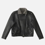 Effortless Warm Fleece Lined Leather Jacket