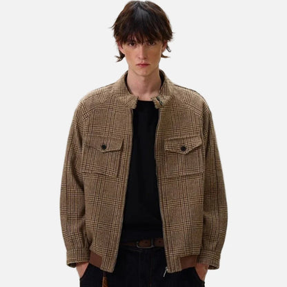 Checkered Brown American High Street Jacket