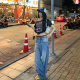 Y2k Off-shoulder Mythic Crusade T-Shirt