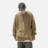 Y2K Soloid Color Patchwork Ripped Knit Sweater