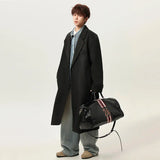 Korean Style Retro Single Button Wool Coat