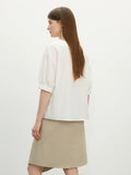 Women Classic Effortless Summer V-Neck Linen Shirt