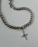 Vintage Punk Star Pendant Metal Necklace