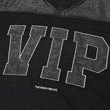 Mesh Embroidered Patchwork Jersey Polyester T-Shirt
