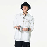 Cloud-Soft Contrast Lapel Casual Shirt